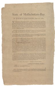 State of Massachusetts in Convention, State Constitution, 16. juni 1780 af American School