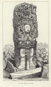Statue ved Copan af American School