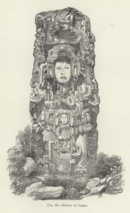 Statue ved Copan af American School