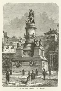 Statue af Columbus i Genova af American School