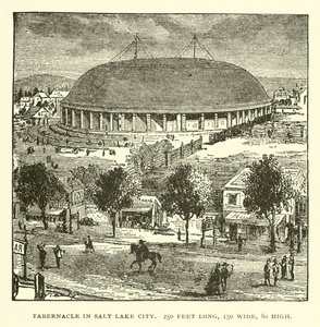 Tabernakel i Salt Lake City, 250 fod lang, 150 bred, 80 høj af American School