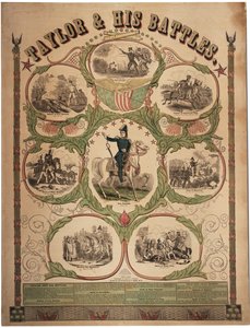 Taylor og hans kampe, trykt af Rufus Blanchard fra Cincinnati og udgivet af Ensign & Thayer, New York, 1847