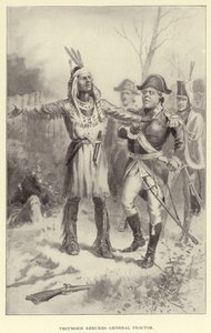 Tecumesh irettesætter general Proctor (litografi) af American School