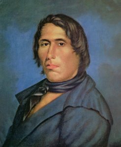 Tecumseh (1768-1813) (olie på lærred) af American School