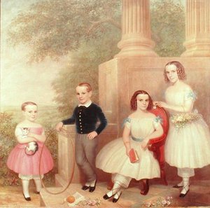 The Abeel Children, ca. 1852-55 (olie på lærred) af American School