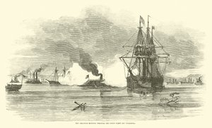 Arkansas løber gennem Unionsflåden ud for Vicksburg, juli 1862 af American School