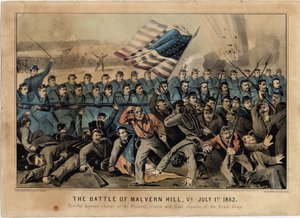Slaget ved Malvern Hill, Va., 1. juli 1862, pub. af Currier & Ives, ca. 1862