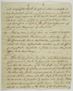 Bill of Rights, kopi underskrevet i Federal Hall, 1789 (blæk på papir) af American School