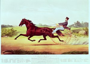 The Celebrated Horse, George M. Patchen, The Champion of the Turf, graveret af Nathaniel Currier (1813-88) og James Merritt Ives (1824-95), 1860