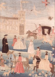 The Chandler Wedding Tapestry, ca. 1756 af American School
