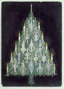 Juletræet (wc og gouache) af American School