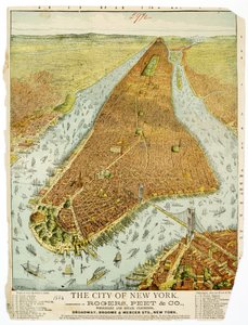The City of New York, komplimenter fra Rogers, Peet & Co., Wholesale and Detail Clothiers, Broadway, Broome & Mercer Sts., NY. af American School