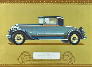 The Coupe, A Custom Eight af Packard, pub.1930 (farvelitografi) af American School