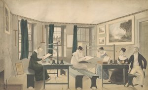 The Drawing Class, 1810-13dani af American School