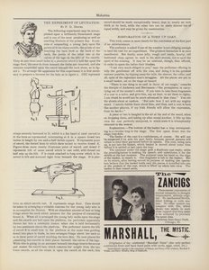The Experiment Of Levitation, F D Hewes, Annoncer af American School