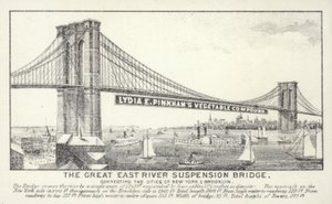 The Great East River Suspension Bridge, New York af American School