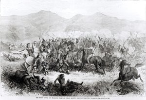 Indianerslaget og massakren nær Fort Philip Kearney, Dakotah-territoriet, 21. december 1866 af American School