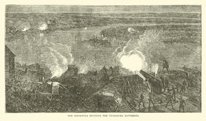 Indianola, der kører Vicksburg Batteries, februar 1863 af American School