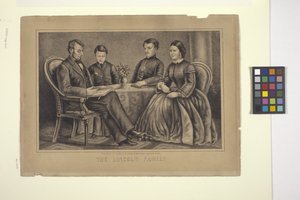 Lincoln-familien (litografi) af American School