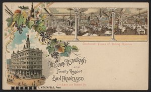 Louvre Restaurant and Family Resort, San Francisco (farvet gravering) af American School