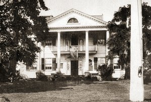The Morris-Jumel Mansion, New York City, 1915 (sepia tone dybtryk) af American School
