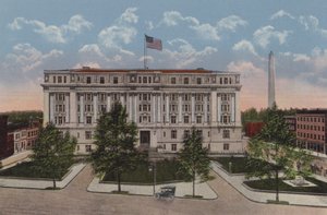 The Municipal Building, Washington DC (farvelitografi) af American School