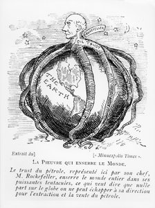 The Octopus Who Strangles the World, tegnefilm fra The Minneapolis Times, gengivet i Lectures Pour Tous, 1902-03 af American School