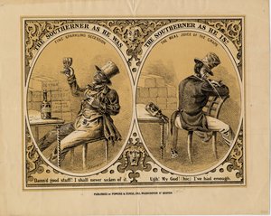 The Southerner som han var, the Southerner som han er, udgivet af Powers & Cross, Boston, ca. 1863 af American School
