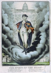 The Spirit of the Union, pub. 1860 (farvelitografi) af American School