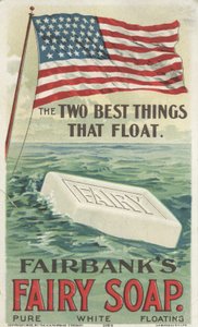 The Two Best Things That Float, reklame for Fairbanks flydende Fairy Soap, 1898 af American School