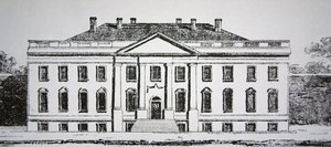 Det Hvide Hus i 1807 (gravering) af American School