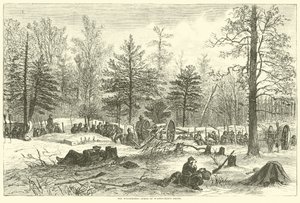 The Wilderness, scene for Wadsworths død, maj 1864 af American School