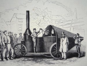 Winans Steam Gun, fanget fra de konfødererede under den amerikanske borgerkrig, maj 1861 (litho) af American School
