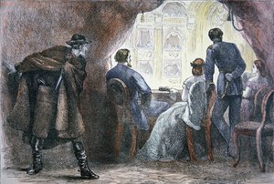 Mordet på Abraham Lincoln (1809-65) i kassen på Ford