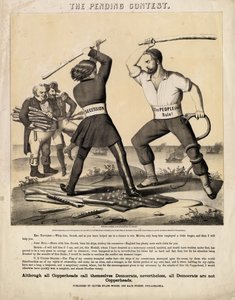Den afventende konkurrence, udgivet af Oliver Evans Woods: Herline & Hensel Lith., Philadelphia, 1863
