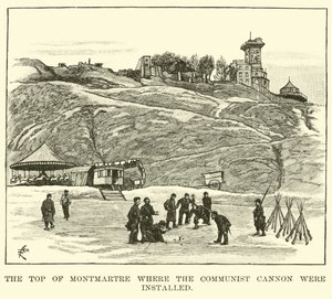 Toppen af Montmartre, hvor den kommunistiske kanon blev installeret af American School
