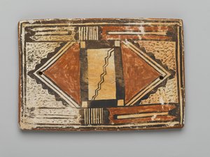 Flise, lavet i Mesa, Arizona af Hopi People (ler og slip) af American School
