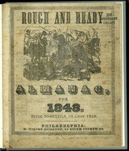 Titelblad for Rough and Ready Almanac for 1848, udgivet i 1847 (print) af American School