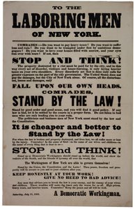 Til Laboring Men of New York, 18. juli 1863 af American School