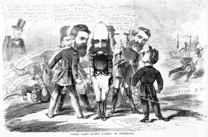 Onkel Sams lykkelige familie af generaler, ca. 1863 af American School