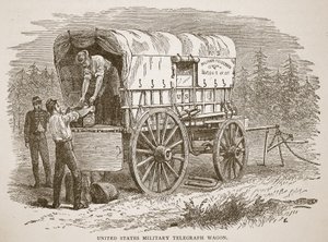 United States Military Telegraph Wagon, fra en bogpub. 1896 af American School