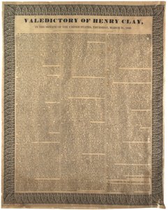 Valedictory of Henry Clay, i Senatet i USA, 31. marts 1842 af American School