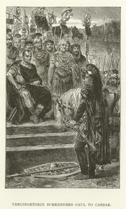 Vercingetorix overgiver Gallien til Cæsar af American School