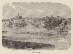 Vicksburg, Mississippi, USA (gravering) af American School