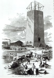 Udsigt over Washington-monumentet, som det nu fremstår, fra 