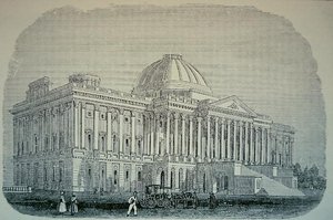 Udsigt over Capitol, ca. 1848 (gravering) af American School