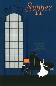 Vintage menu fra Windsor Hotel i Montreal af American School