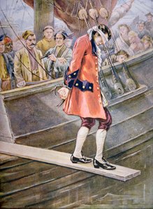 Gå på planken (farve litho) af American School