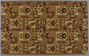 Tapet, mønster, ca. 1885. Trykt papir af American School