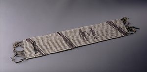 Wampum bælte, lavet af Lenni Lenape Indian people, Pennsylvania af American School